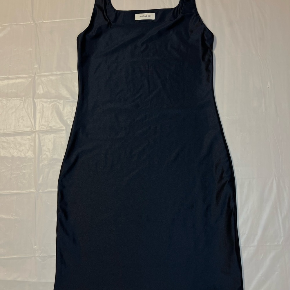 Babaton Black Sleeveless Sheath Mini Dress